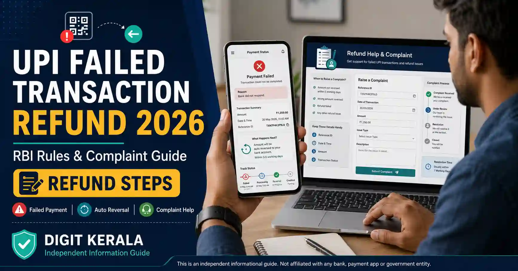 UPI Failed Transaction Refund 2026: RBI Rules and Complaint Guide